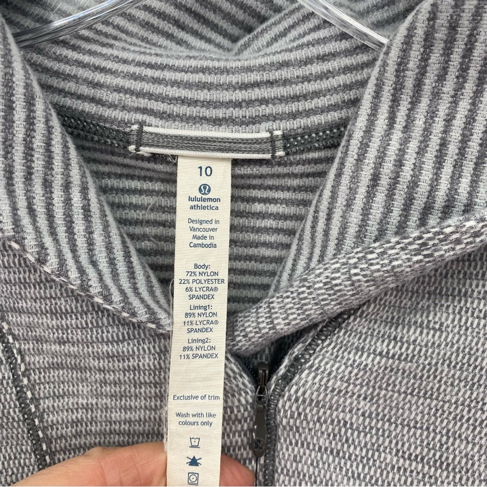 Lululemon Think Fast gray pullover size 10 - Picture 7 of 8